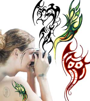 selecting a  tattoo design