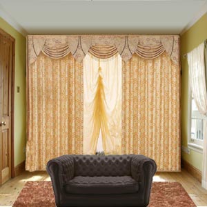 Free Curtain Pattern: Lined Drapery Panel And Valance and Curtain