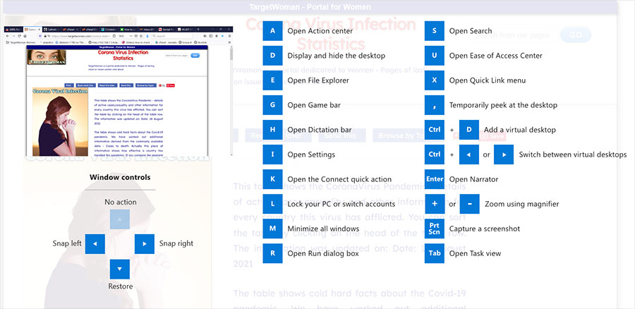 Windows 10 Keyboard Shortcuts